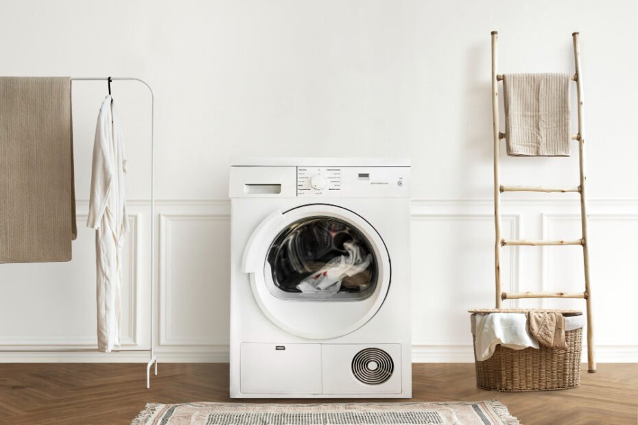 Como organizar uma lavanderia de apartamento? 6 washing machine minimal laundry room interior design