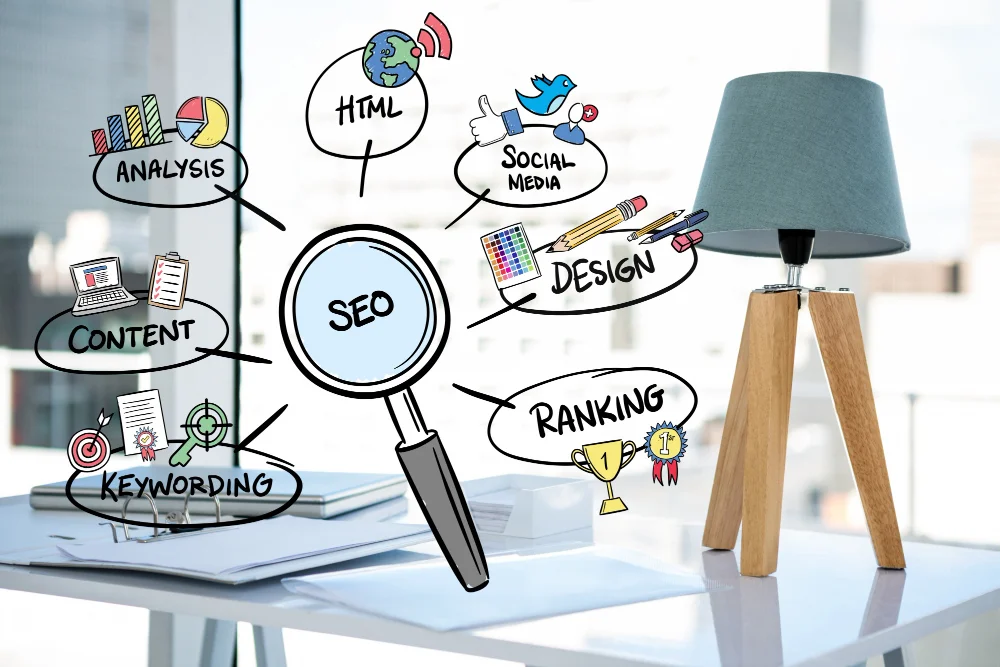 SEO para Loja de Suplementos: Como Melhorar as Vendas 3 magnifying glass with seo concepts